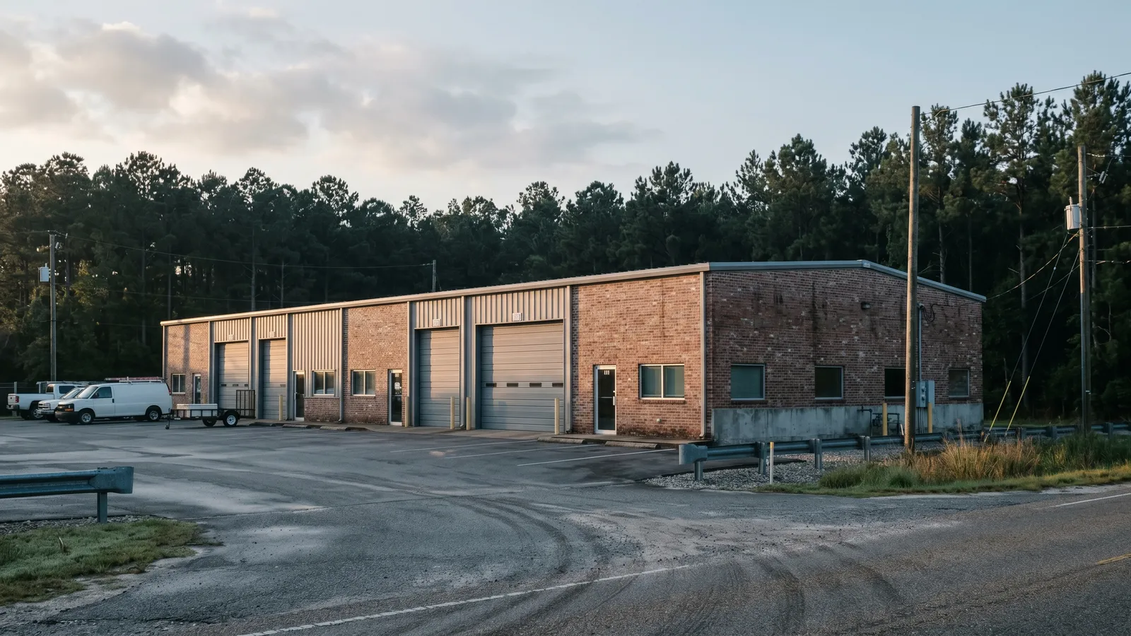 Industrial building along the Highway 21 corridor in Covington, Louisiana