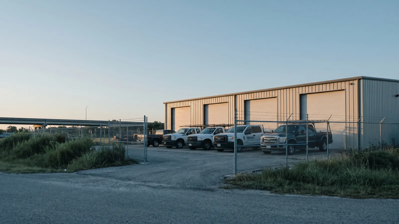 Contractor warehouse near the I-10 / I-12 corridor in Slidell, Louisiana
